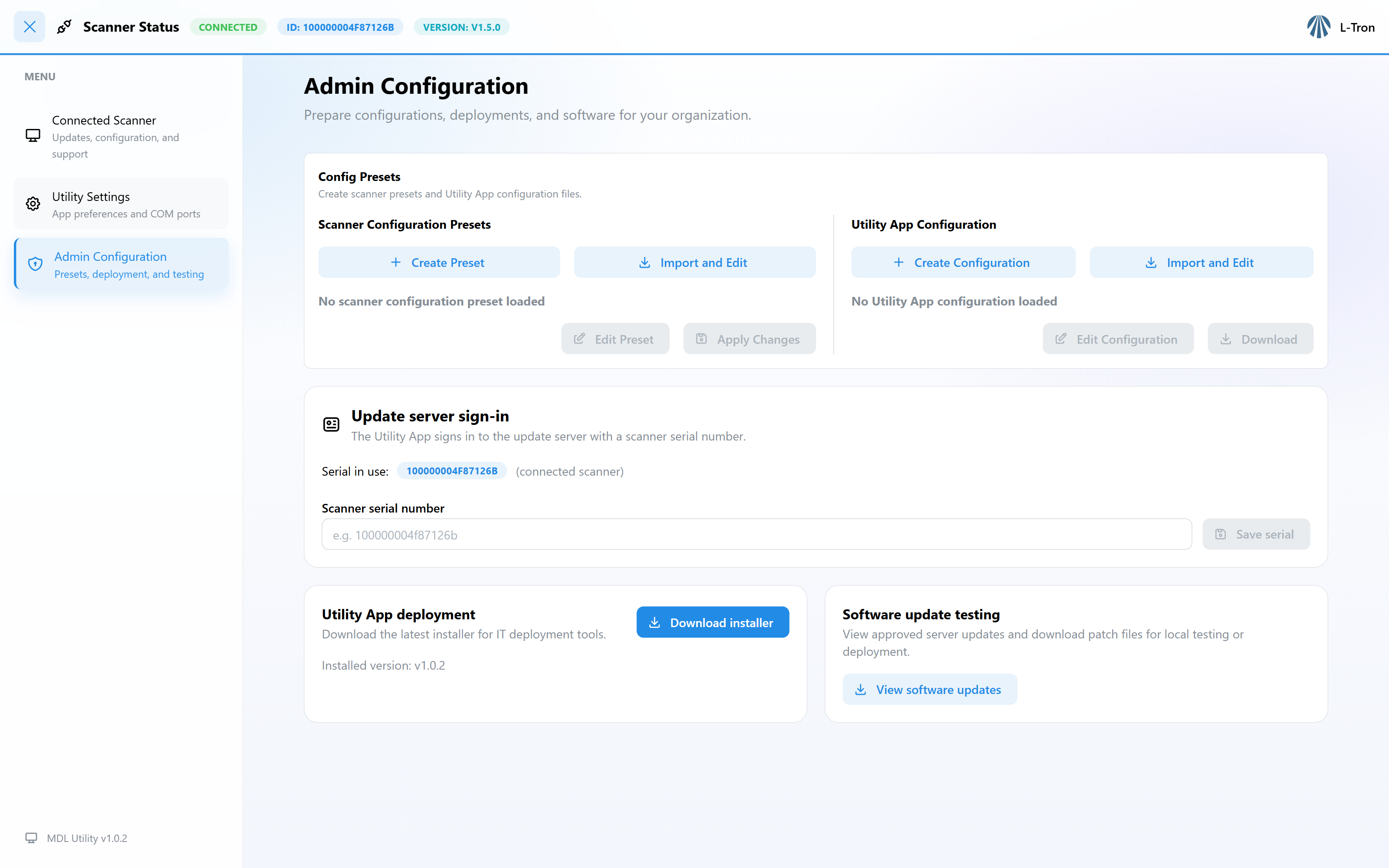 Admin Configuration