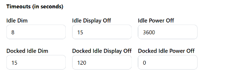 Idle Dim 8 after dock